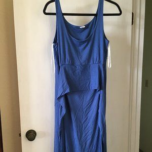 Three dots maxi blue dress. Size L.